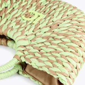 Lola Casademunt Bolsos | Baño<Cesto efecto ráfia MARRON-NEGRO
