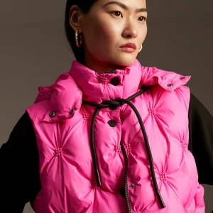 Lola Casademunt Chalecos<Chaleco acolchado animal print FUCSIA