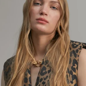 Lola Casademunt Animal Print | Chalecos<Chaleco animal print NEGRO-MARRON