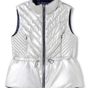 Lola Casademunt Chalecos<Chaleco bicolor METAL-AZUL