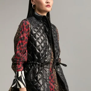 Lola Casademunt Animal Print | Chalecos<Chaleco detalles animal print NEGRO