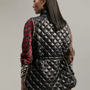 Lola Casademunt Animal Print | Chalecos<Chaleco detalles animal print NEGRO