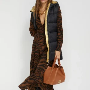 Lola Casademunt Chalecos<Chaleco detalles dorados NEGRO