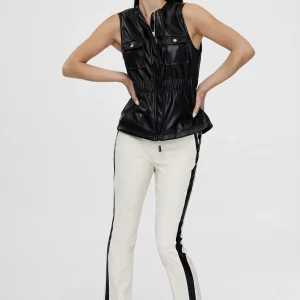 Lola Casademunt Chalecos<Chaleco efecto piel NEGRO