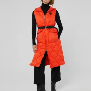 Lola Casademunt Chalecos<Chaleco largo acolchado NARANJA