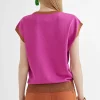 Lola Casademunt Camisetas Y Tops | Punto<Chaleco punto multicolor ROSA-METAL
