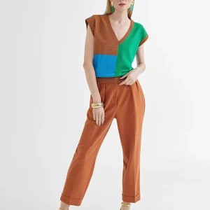Lola Casademunt Camisetas Y Tops | Punto<Chaleco punto multicolor ROSA-METAL
