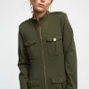 Lola Casademunt Chaquetas Y Gabardinas | Americanas Y Blazers<Chaqueta con cremallera KAKI