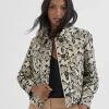 Lola Casademunt Chaquetas Y Gabardinas | Americanas Y Blazers<Chaqueta corta animal print NEGRO-MARRON