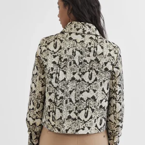 Lola Casademunt Chaquetas Y Gabardinas | Americanas Y Blazers<Chaqueta corta animal print NEGRO-MARRON