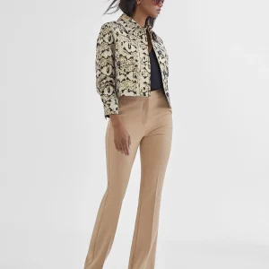 Lola Casademunt Chaquetas Y Gabardinas | Americanas Y Blazers<Chaqueta corta animal print NEGRO-MARRON