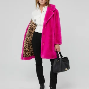 Lola Casademunt Abrigos Y Cazadoras<Chaqueta de pelo FUCSIA
