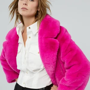 Lola Casademunt Abrigos Y Cazadoras<Chaqueta de pelo FUCSIA