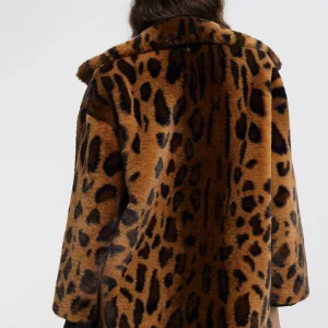 Lola Casademunt Animal Print | Abrigos Y Cazadoras<Chaqueta de pelo animal print MARRON-NEGRO
