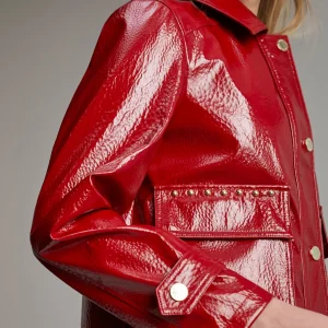 Lola Casademunt Abrigos Y Cazadoras<Chaqueta efecto charol ROJO