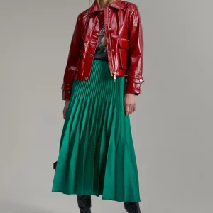 Lola Casademunt Abrigos Y Cazadoras<Chaqueta efecto charol ROJO