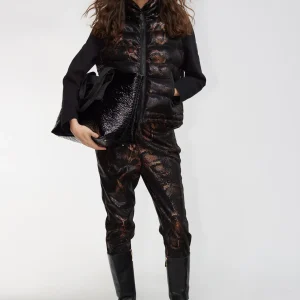 Lola Casademunt Animal Print | Chalecos<Chaqueta efecto escamas NEGRO-MARRON
