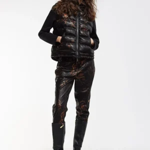 Lola Casademunt Animal Print | Chalecos<Chaqueta efecto escamas NEGRO-MARRON
