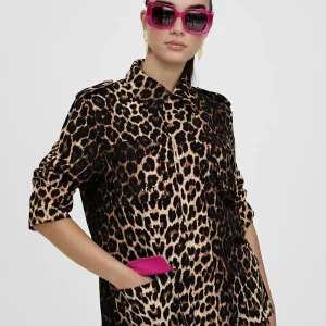 Lola Casademunt Chaquetas Y Gabardinas<Chaqueta en print animal NEGRO-MARRON