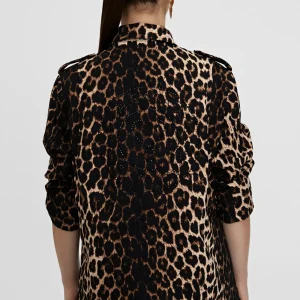 Lola Casademunt Chaquetas Y Gabardinas<Chaqueta en print animal NEGRO-MARRON