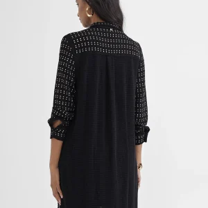Lola Casademunt Camisas Y Blusas | Chaquetas Y Gabardinas<Chaqueta larga con piezas metálicas NEGRO