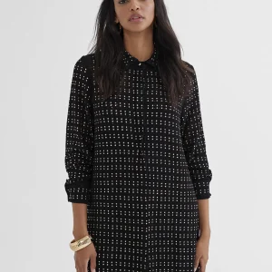 Lola Casademunt Camisas Y Blusas | Chaquetas Y Gabardinas<Chaqueta larga con piezas metálicas NEGRO