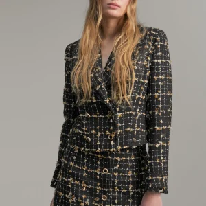 Lola Casademunt Chaquetas Y Gabardinas | Americanas Y Blazers<Chaqueta perfecto cuadros NEGRO-MARRON