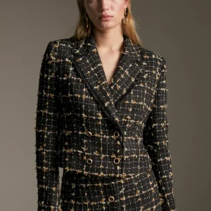 Lola Casademunt Chaquetas Y Gabardinas | Americanas Y Blazers<Chaqueta perfecto cuadros NEGRO-MARRON