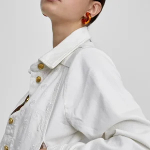 Lola Casademunt Chaquetas Y Gabardinas | Abrigos Y Cazadoras<Chaqueta tejana blanca BLANCO