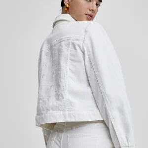 Lola Casademunt Chaquetas Y Gabardinas | Abrigos Y Cazadoras<Chaqueta tejana blanca BLANCO