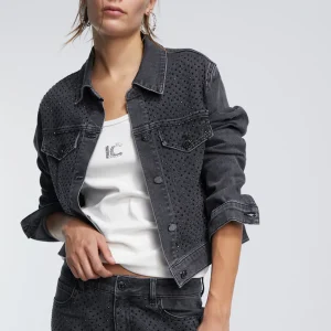 Lola Casademunt Abrigos Y Cazadoras<Chaqueta tejana strass TEJANOGRIS