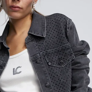 Lola Casademunt Abrigos Y Cazadoras<Chaqueta tejana strass TEJANOGRIS