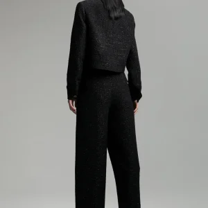 Lola Casademunt Chaquetas Y Gabardinas | Americanas Y Blazers<Chaqueta tweed cropped NEGRO