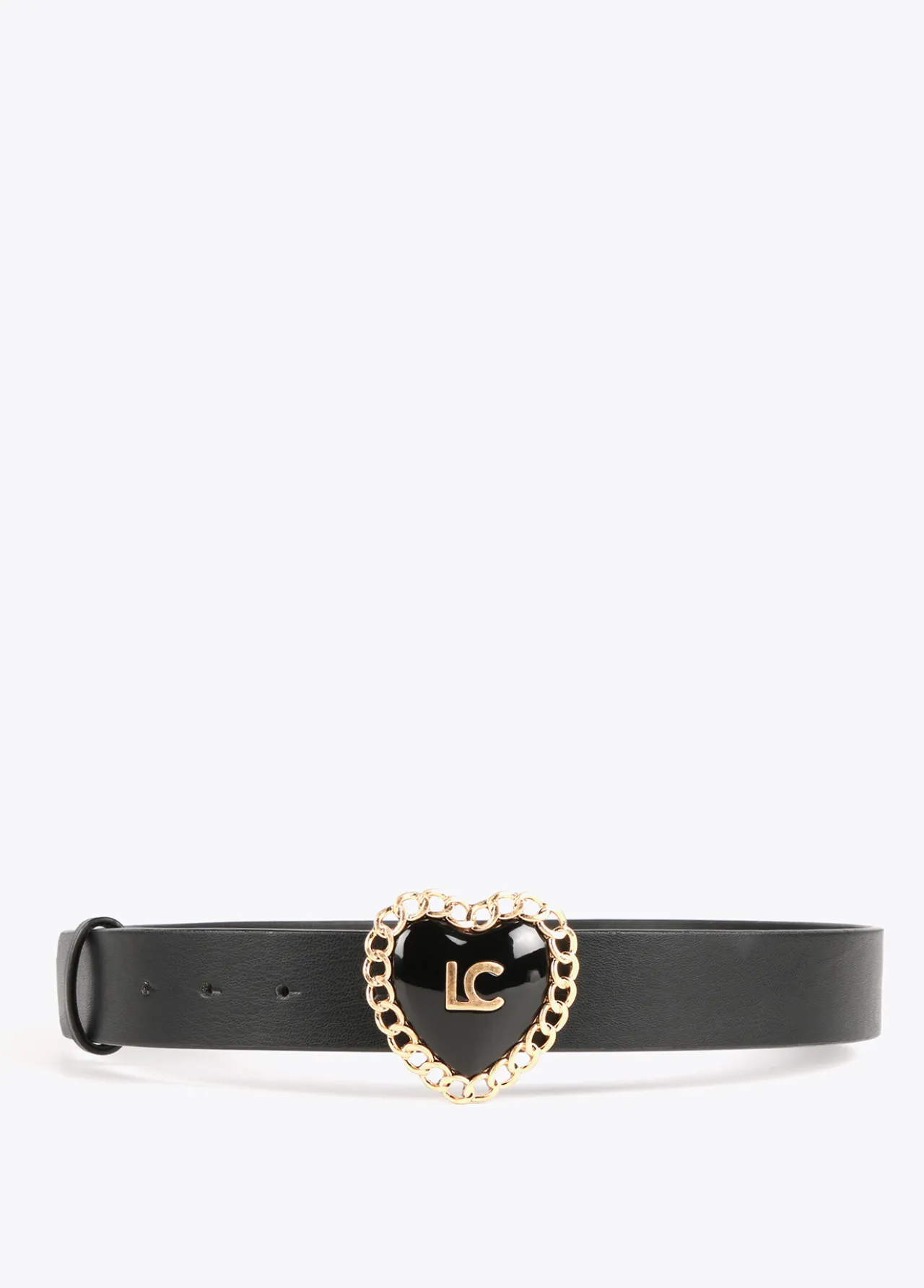 cinturn_corazn_encadenado_1.webp Lola Casademunt Cinturones<Cinturón corazón encadenado NEGRO-METAL