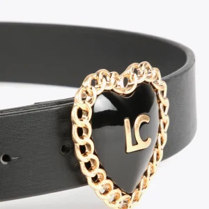 Lola Casademunt Cinturones<Cinturón corazón encadenado NEGRO-METAL