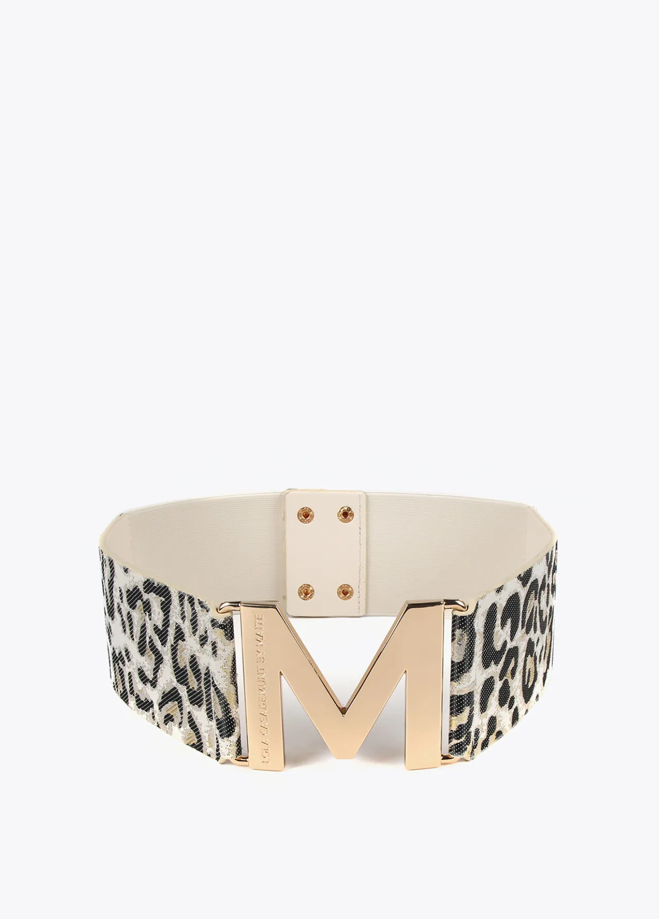 cinturn_elstico_animal_print_1.webp Lola Casademunt Accesorios<Cinturón elástico animal print MARRON-NEGRO