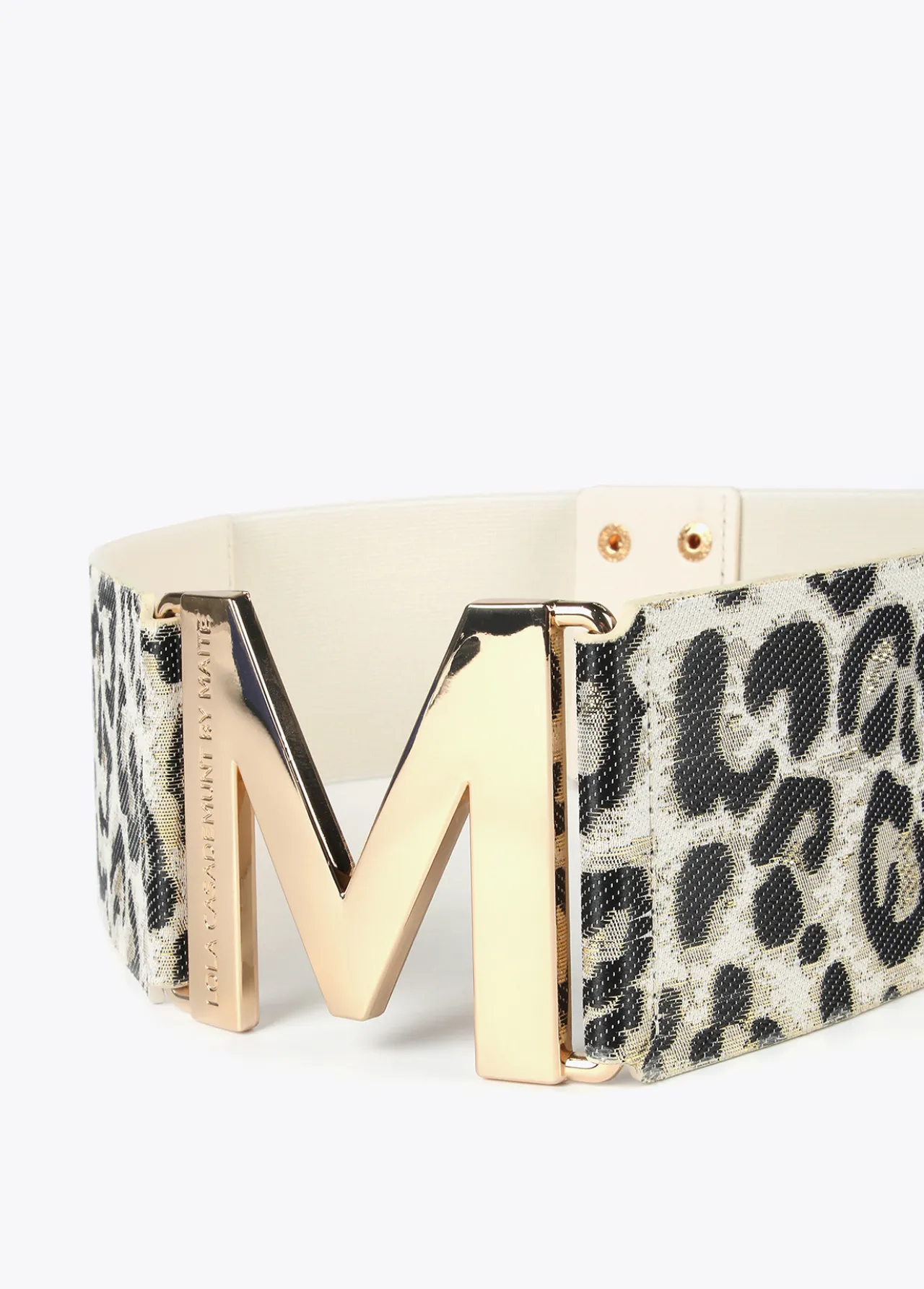 cinturn_elstico_animal_print_5.webp Lola Casademunt Accesorios<Cinturón elástico animal print MARRON-NEGRO