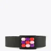 Lola Casademunt Accesorios<Cinturón elástico efecto ráfia NEGRO