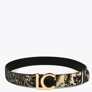 Lola Casademunt Animal Print | Cinturones<Cinturón jacquard NEGRO-METAL