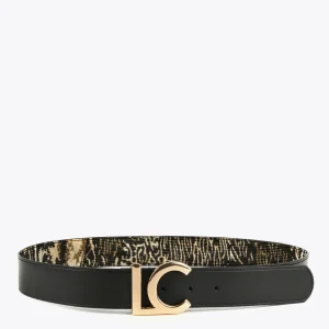 Lola Casademunt Animal Print | Cinturones<Cinturón jacquard NEGRO-METAL