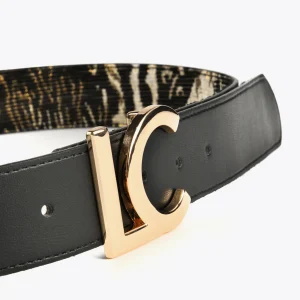 Lola Casademunt Animal Print | Cinturones<Cinturón jacquard NEGRO-METAL