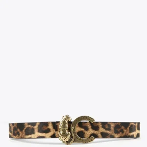 Lola Casademunt Animal Print | Cinturones<Cinturón reversible animal print MARRON-NEGRO