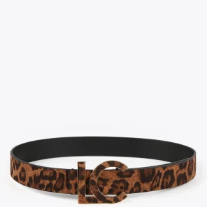 Lola Casademunt Cinturones | Animal Print<Cinturón reversible animal print MARRON-NEGRO