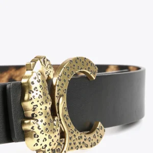 Lola Casademunt Animal Print | Cinturones<Cinturón reversible animal print MARRON-NEGRO