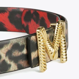 Lola Casademunt Animal Print | Cinturones<Cinturón reversible animal print ROJO-CRUDO