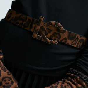 Lola Casademunt Cinturones | Animal Print<Cinturón reversible animal print MARRON-NEGRO