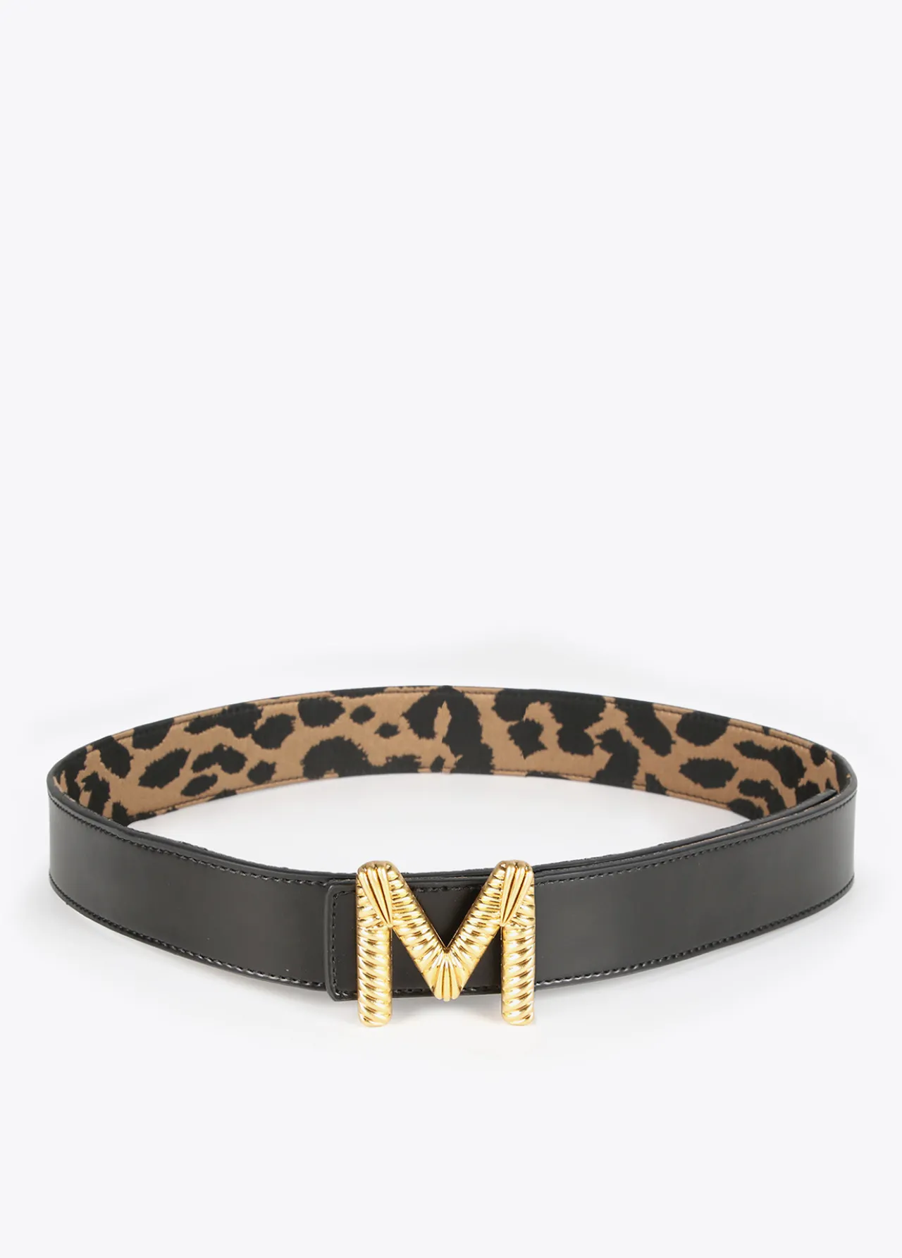 cinturn_reversible_estampado_animal_y_negro_7.webp Lola Casademunt Animal Print | Cinturones<Cinturón reversible estampado animal y negro CRUDO-NEGRO