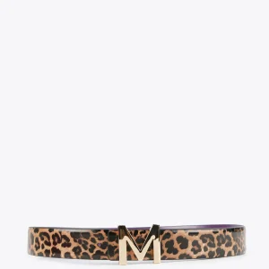 Lola Casademunt Accesorios<Cinturón reversible hebilla dorada MARRON-NEGRO
