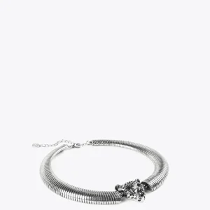 Lola Casademunt Bisuteria<Collar cabeza leopardo DORADO