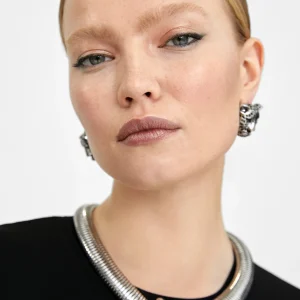 Lola Casademunt Bisuteria<Collar cabeza leopardo DORADO